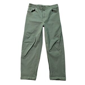 Club Monaco tapered crop baggy jeans 29 Sage green High rise waist Womens pants